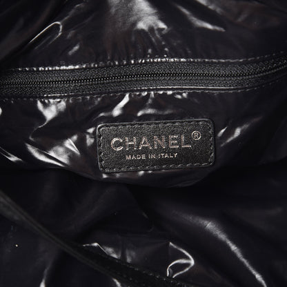 Chanel Wool Calfskin Embroidered Paris Hamburg Drawstring Backpack Navy Blue 6 of 9