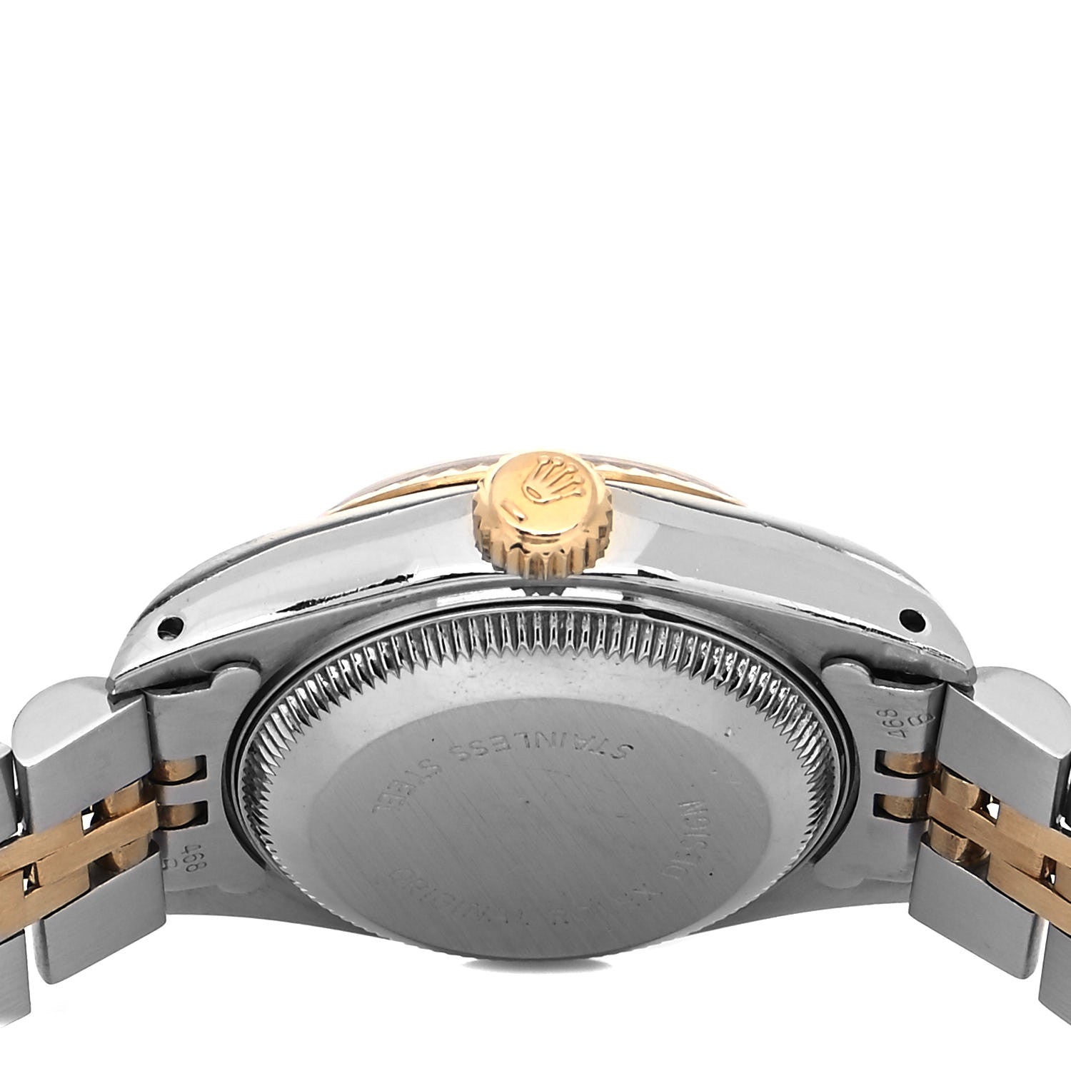 Rolex Stainless Steel 18K Yellow Gold Diamond 26mm Oyster Perpetual Datejust Watch Champagne 69173 4 of 4