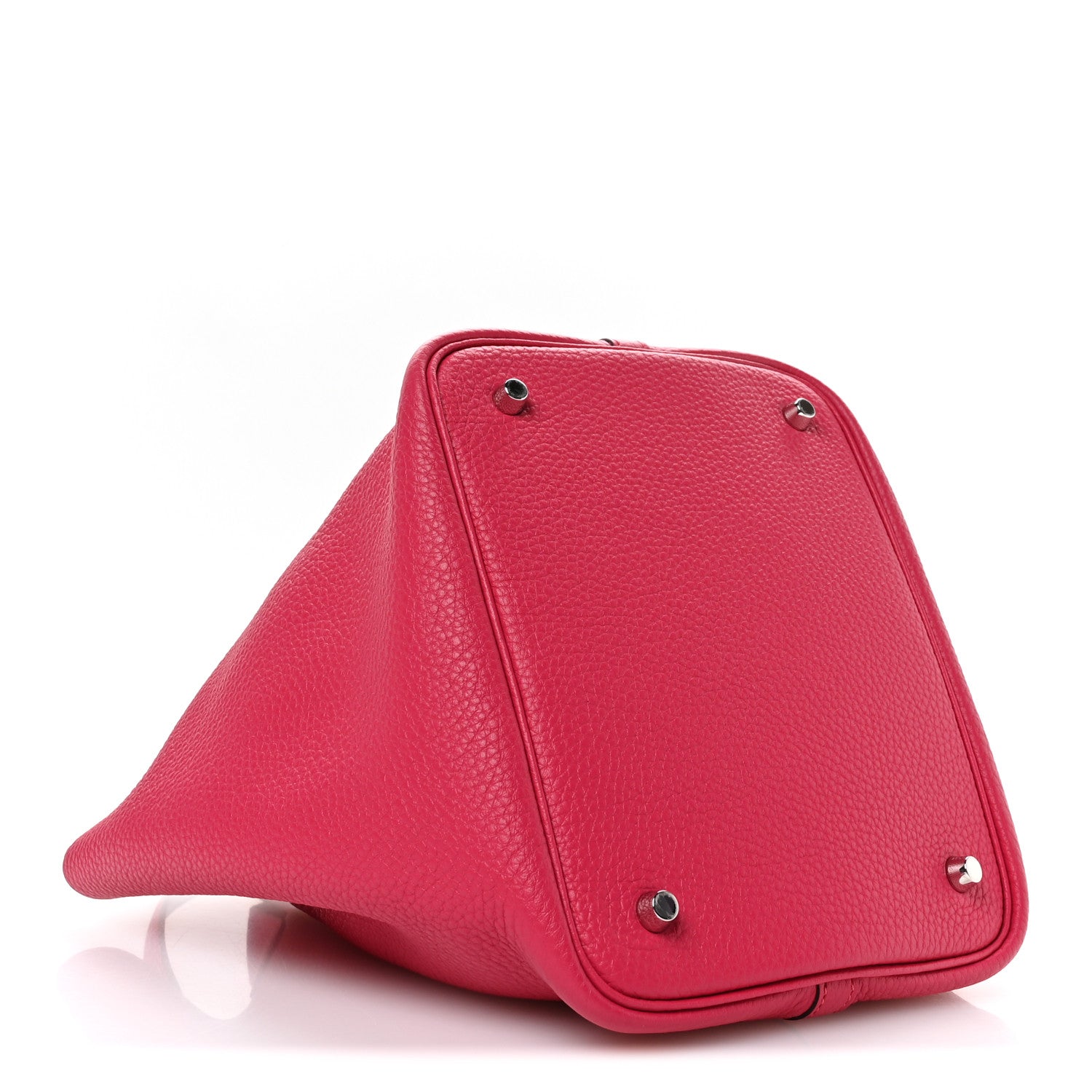 Hermes Taurillon Clemence Swift Eclat Picotin Lock 22 MM Framboise Rouge Sellier 4 of 12