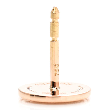 Hermes 18K Rose Gold TPM Ex-Libris Stud Earrings 5 of 6