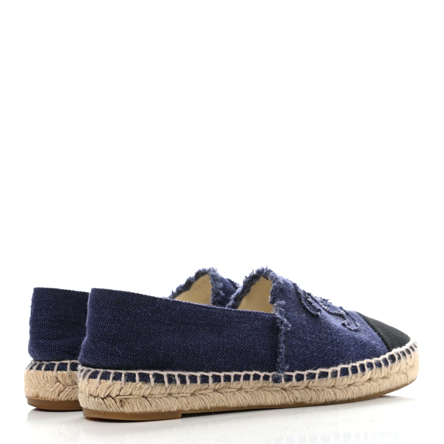 Denim Toile CC Espadrilles 38 Navy Black