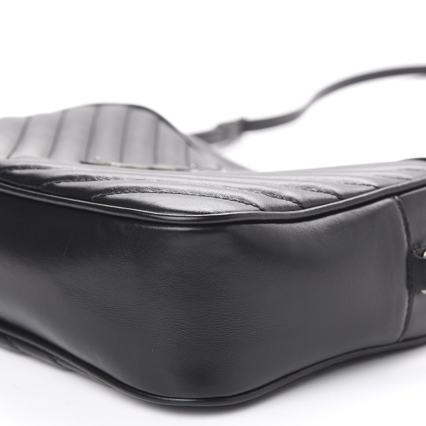 Calfskin Matelasse Monogram Lou Camera Bag Black