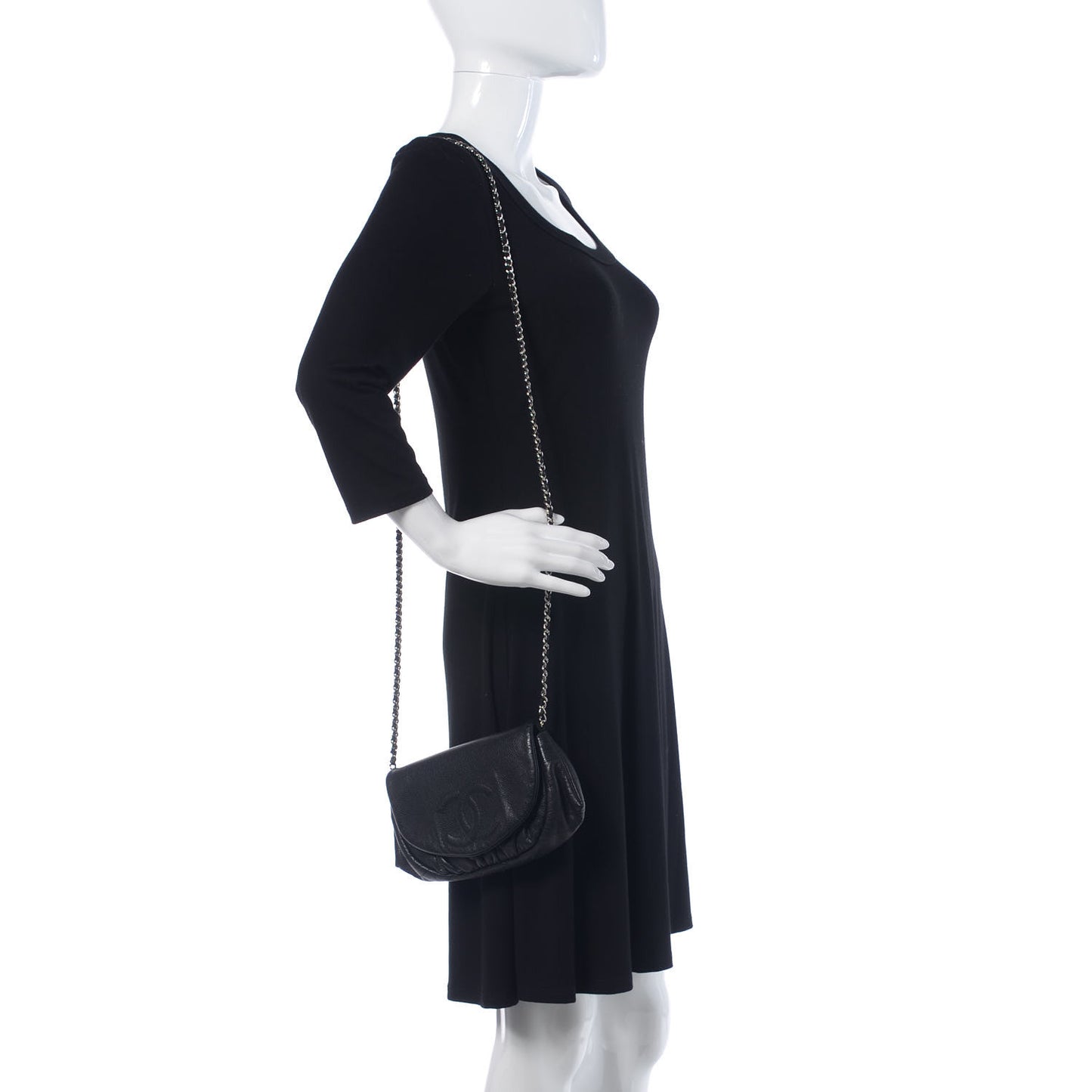 Caviar Half Moon Wallet On Chain WOC Black