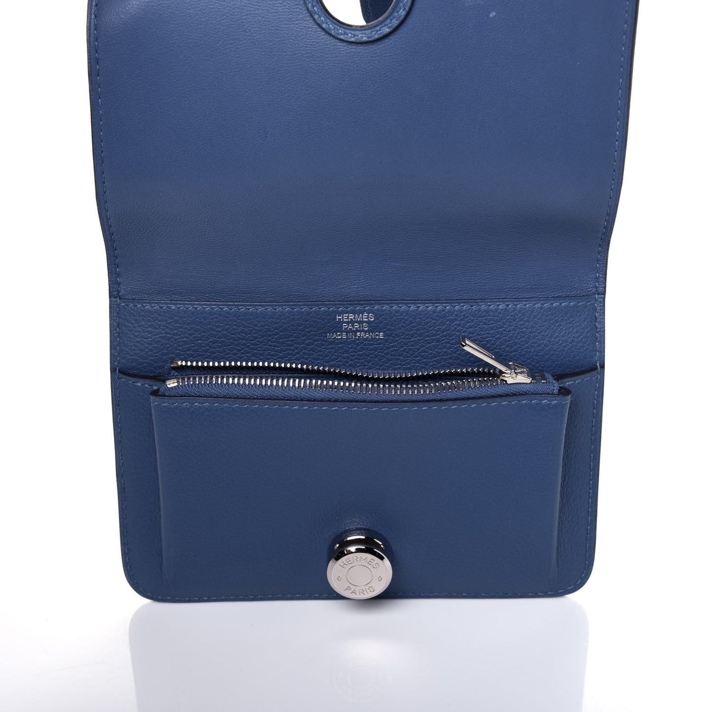 Togo Dogon Compact Wallet Bleu Brighton