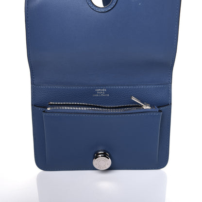 Hermes Togo Dogon Compact Wallet Bleu Brighton 5 of 12