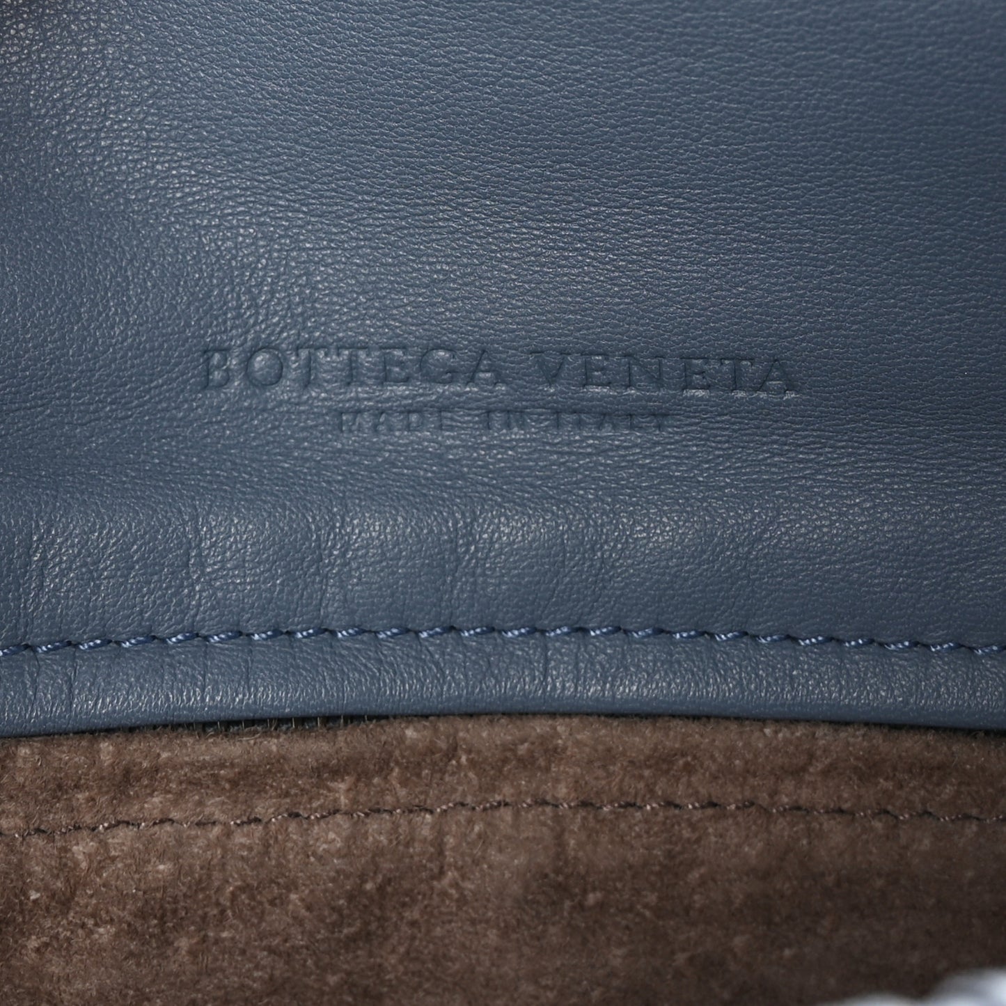 Nappa Intrecciato Messenger Bag Blue