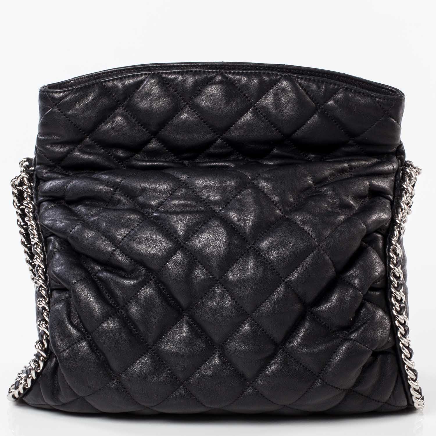 Chanel Lambskin Chain Around Hobo Black 3 of 10