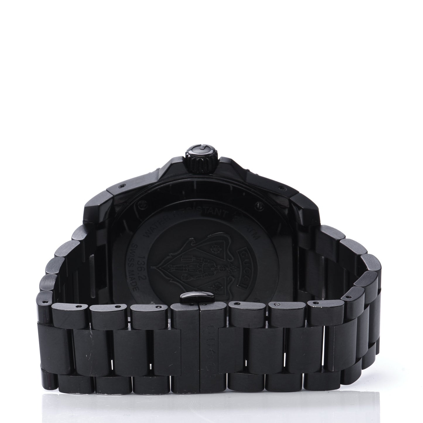 PVD Stainless Steel 45mm Dive Quartz Watch Black