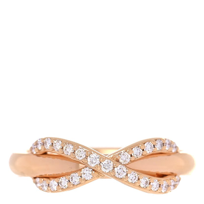 Tiffany 18K Rose Gold Diamond Infinity Ring 47 4 1 of 4