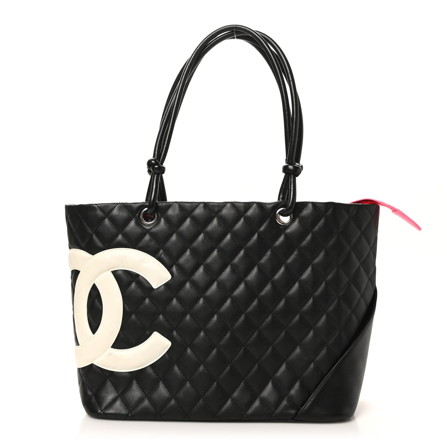 Chanel Calfskin Quilted Large Cambon Tote Black White 1 of 10