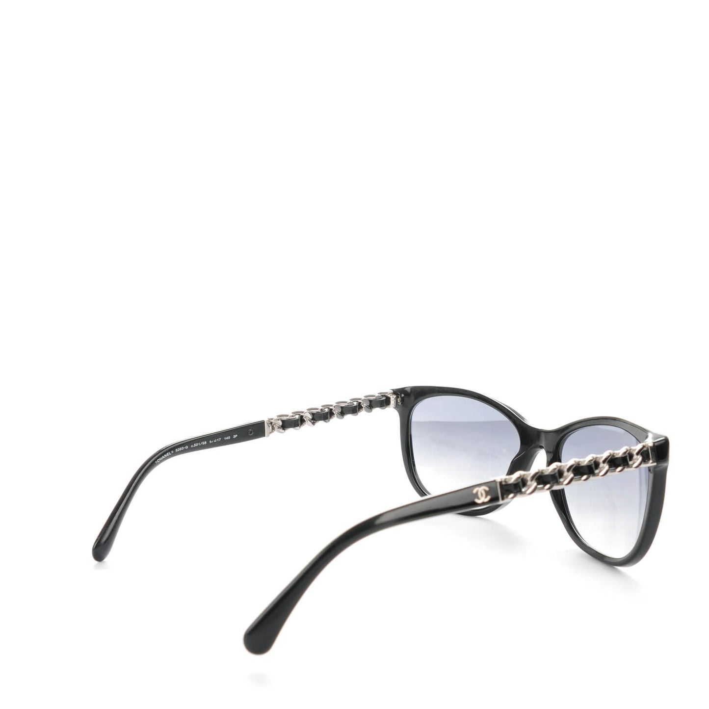 Cat Eye Chain Polarized Sunglasses 5260-Q Black