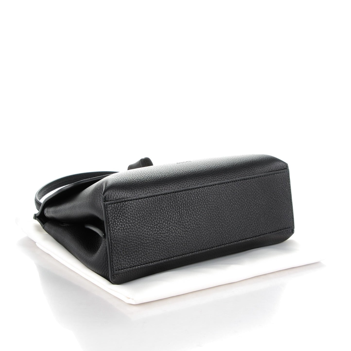 Cellarius Calfskin Small Bamboo Daily Top Handle Bag Black