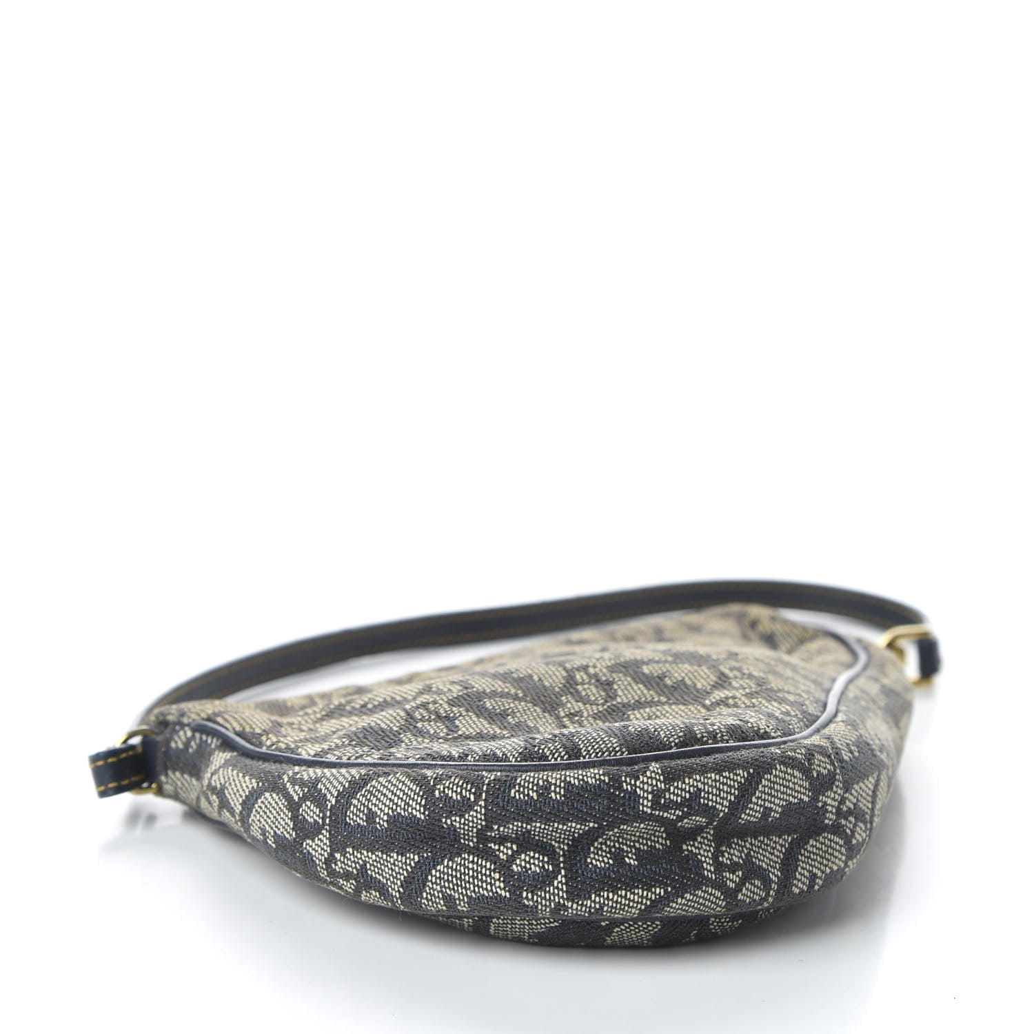 Christian Dior Monogram Mini Saddle Pochette Navy 4 of 10