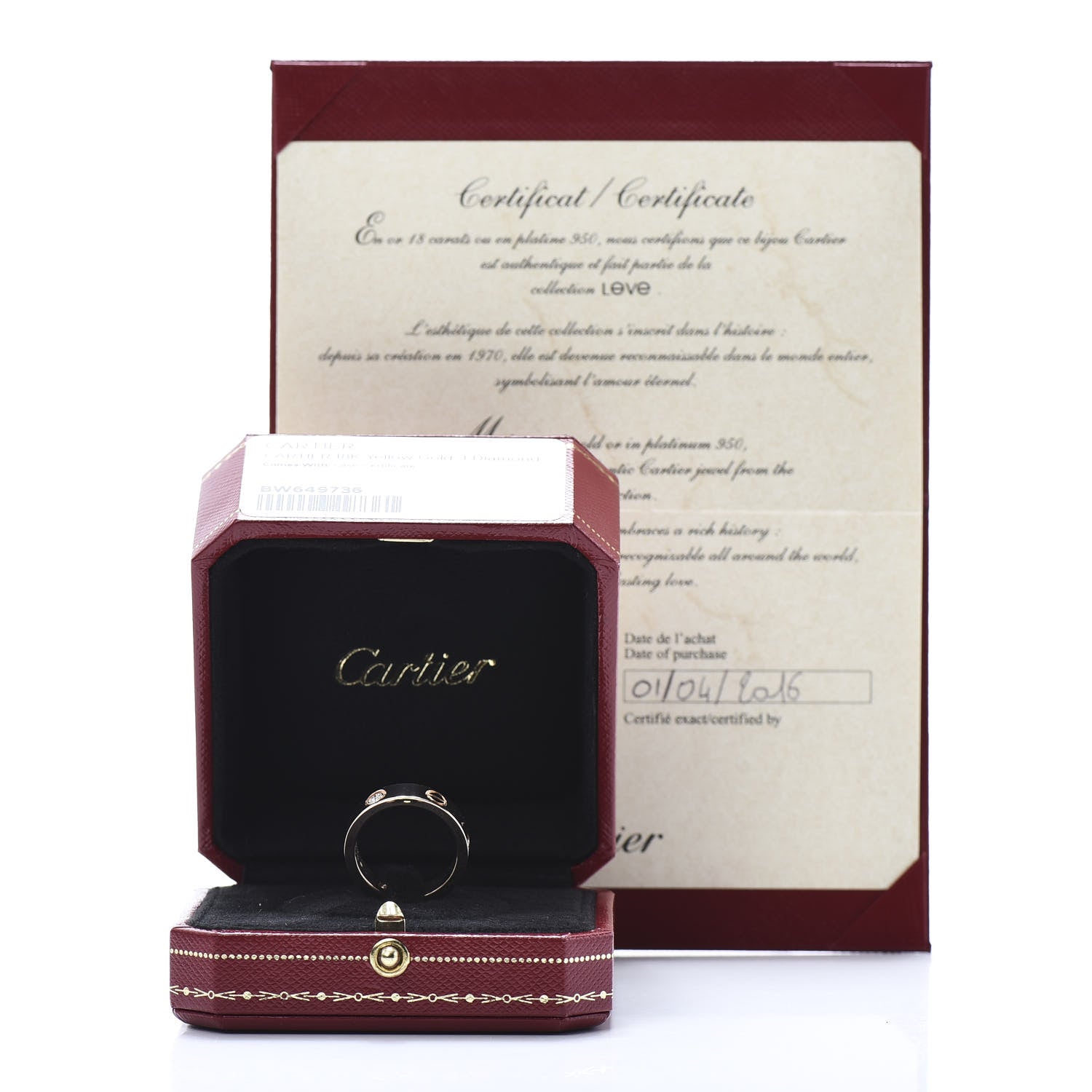 Cartier 18K Pink Gold 3 Diamond 5.5mm LOVE Ring 55 7.25 5 of 5