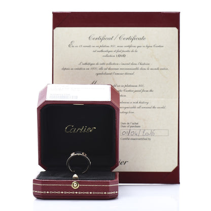 Cartier 18K Pink Gold 3 Diamond 5.5mm LOVE Ring 55 7.25 5 of 5