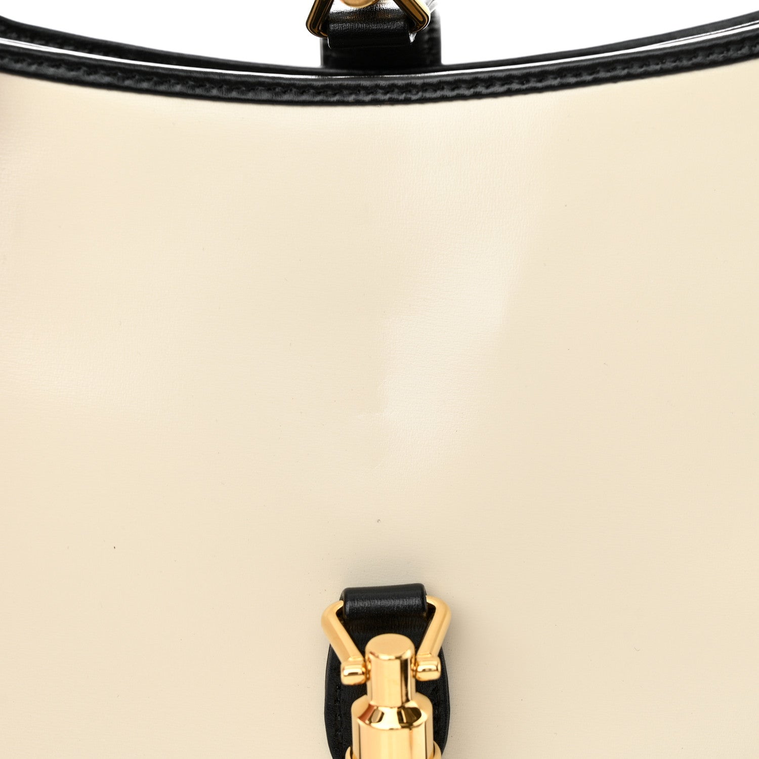 Gucci Boarded Dyana Lux Calfskin Bi-Color Small Jackie 1961 Hobo Mystic White Black 11 of 11