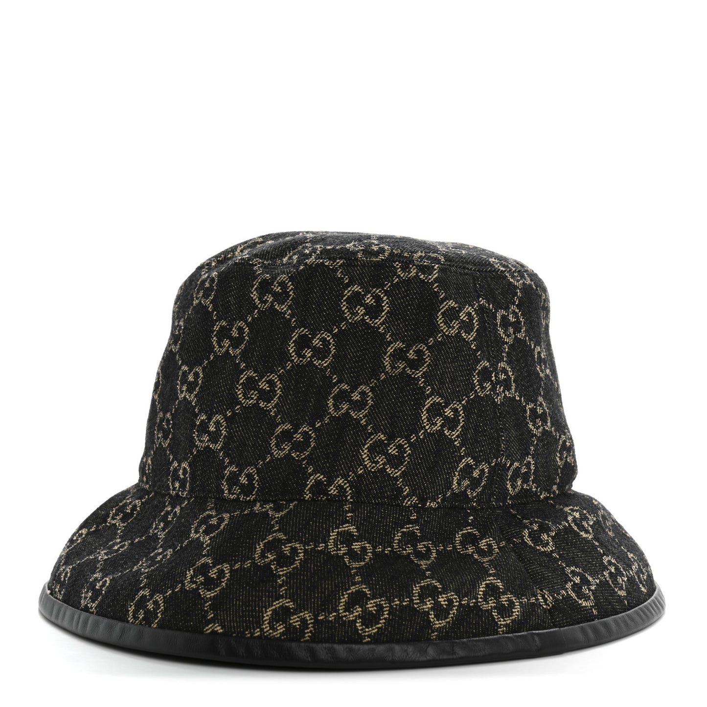 Jacquard Denim GG Monogram Oscar Bucket Hat M Black Ivory