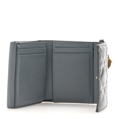 Christian Dior Patent Cannage Lady Dior Lotus Wallet Light Blue 5 of 11