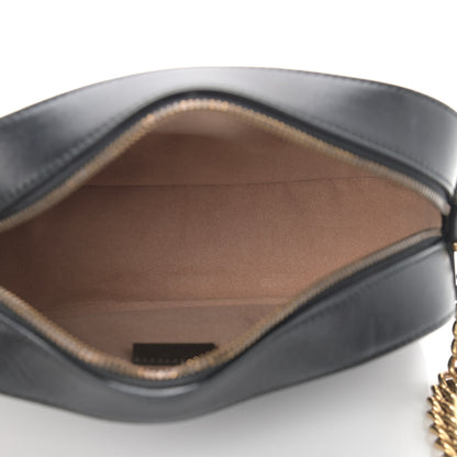 Gucci Calfskin Matelasse Animal Studs Small GG Marmont Chain Shoulder Bag Black 7 of 10