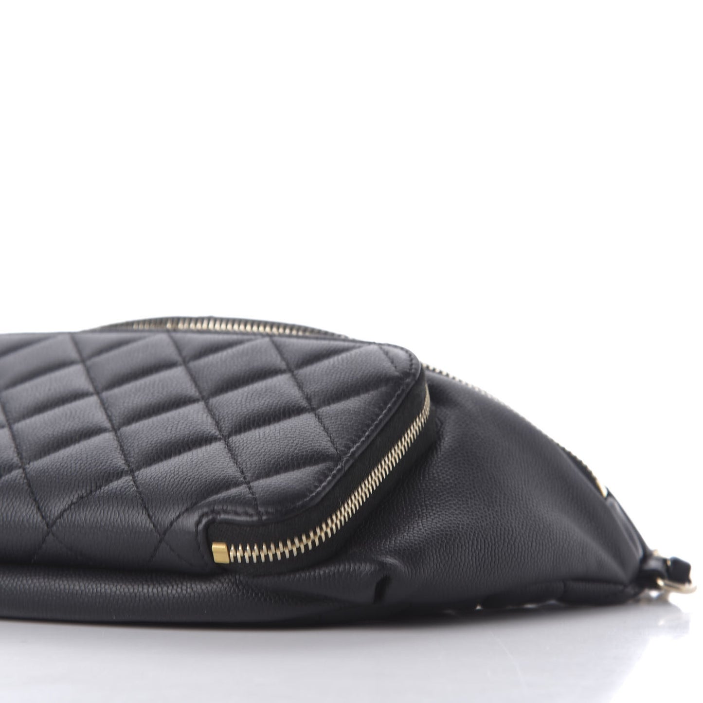 Caviar Quilted Business Affinity Waist Belt Bag Black