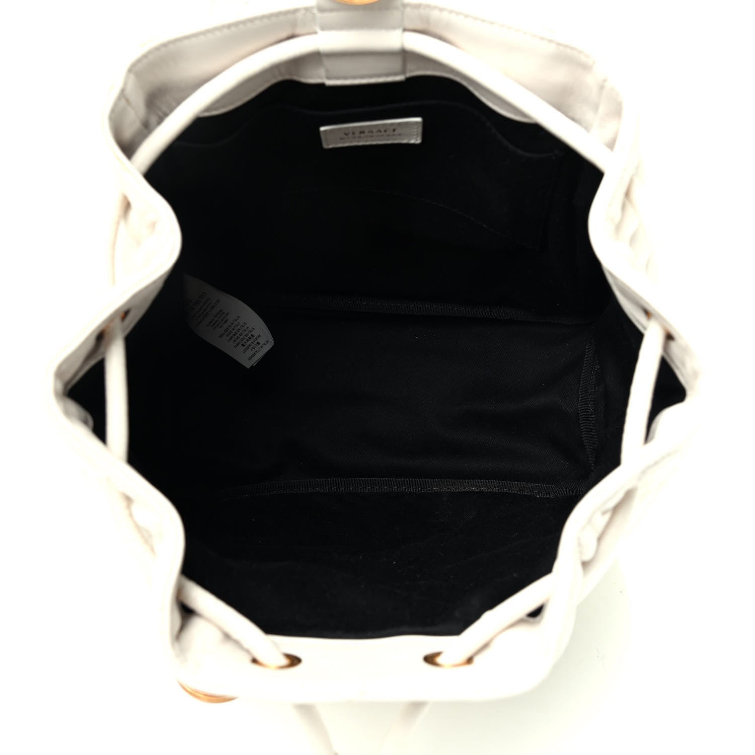 Versace Calfskin Quilted Medusa Backpack White 4 of 4