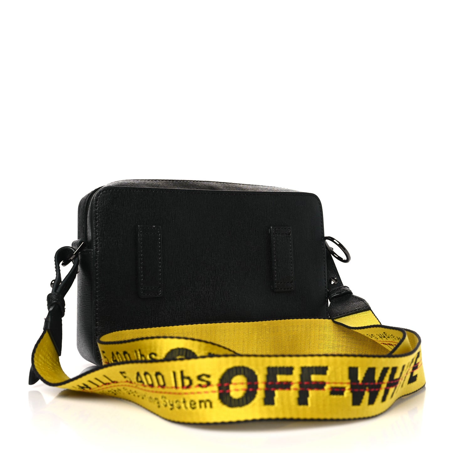 Saffiano Striped Mini Diag Bag Black White