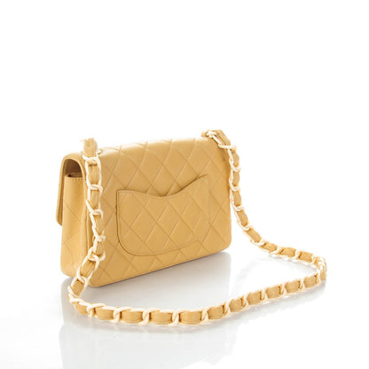 Chanel Lambskin Medium Bekko Chain Single Flap Beige 3 of 13
