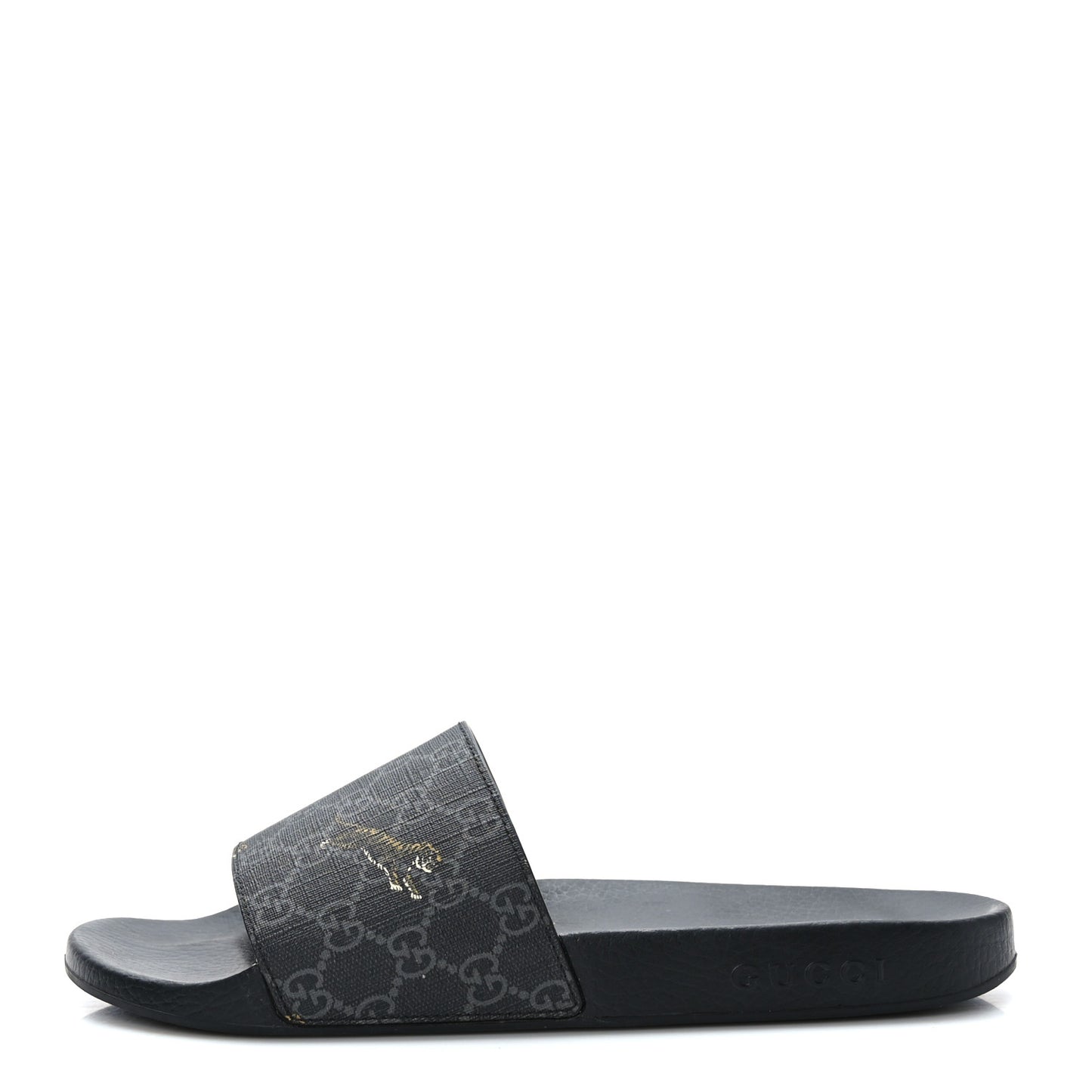 GG Supreme Monogram Tigers Mens Slide Sandals 10 Black Multicolor