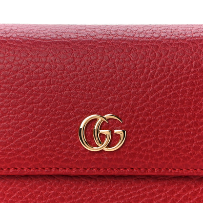 Gucci Dollar Calfskin GG Marmont Tri-Fold Wallet Hibiscus Red 7 of 10