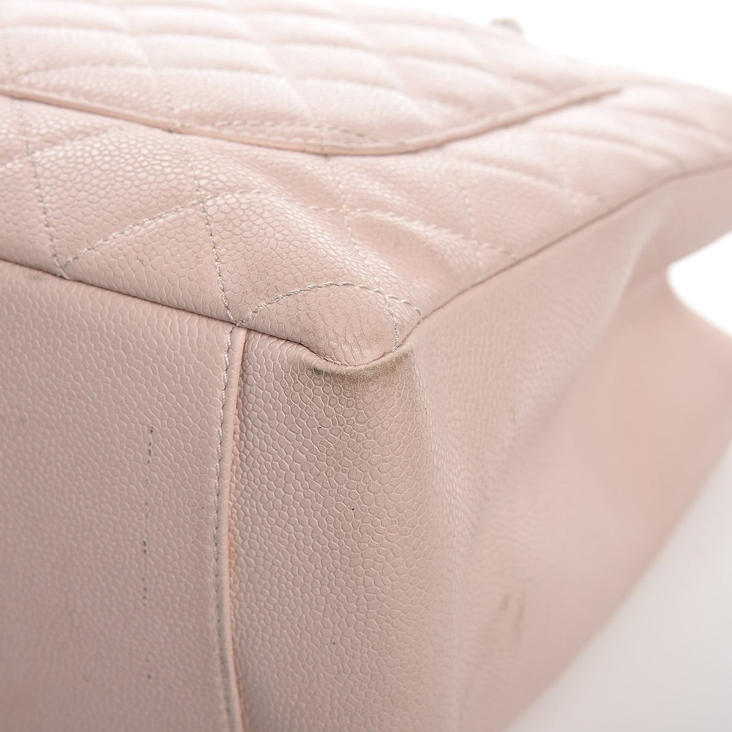 Caviar Quilted Grand Shopping Tote GST Light Pink