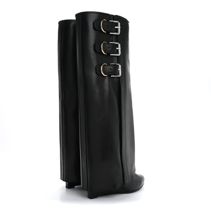 Givenchy Calfskin Shark Buckle Pant Boots 39 Black 4 of 7