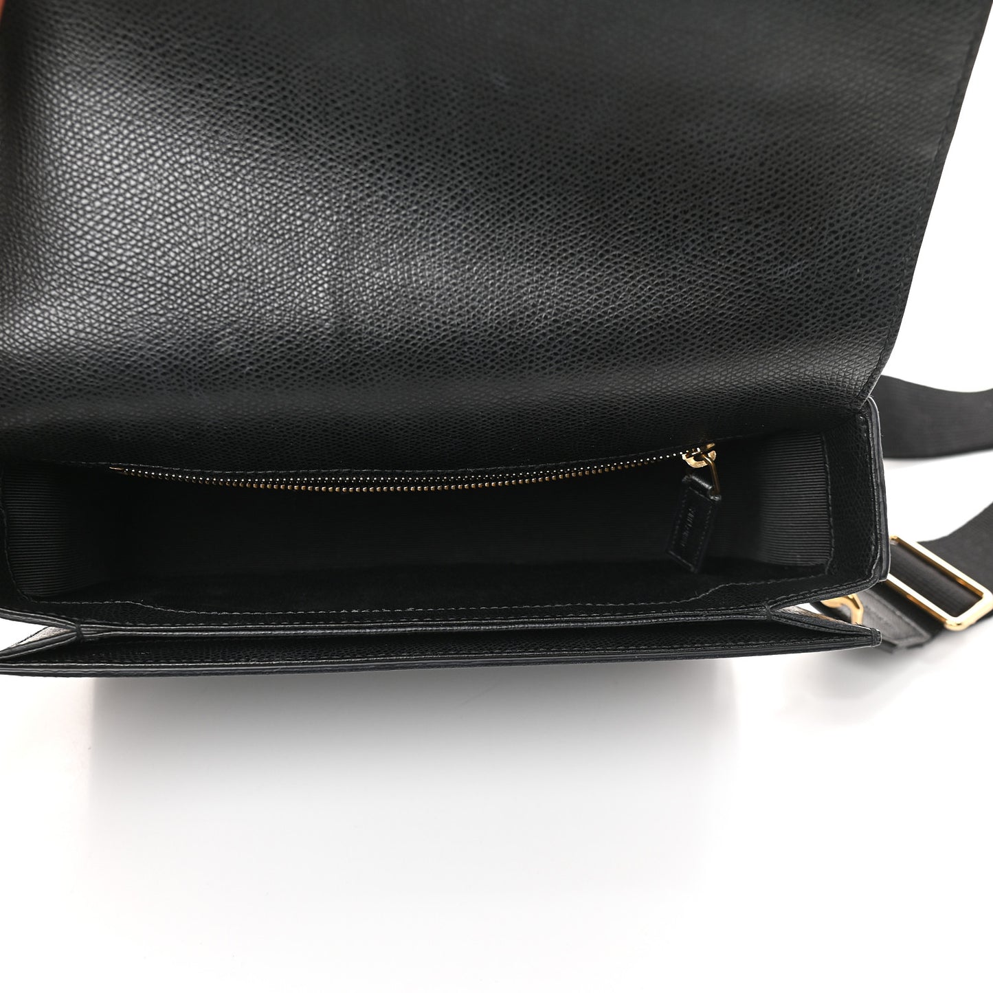 Textured Calfskin Medium Classic Monogram Universite Bag Black