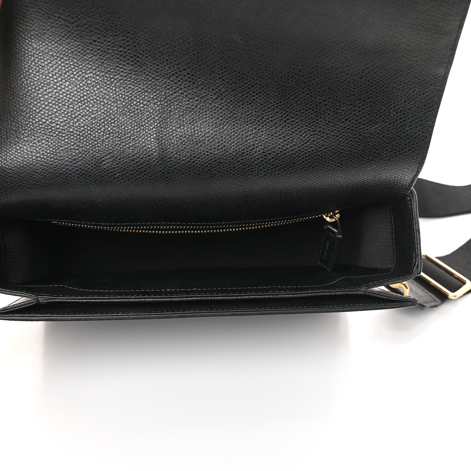 Saint Laurent Textured Calfskin Medium Classic Monogram Universite Bag Black 5 of 9