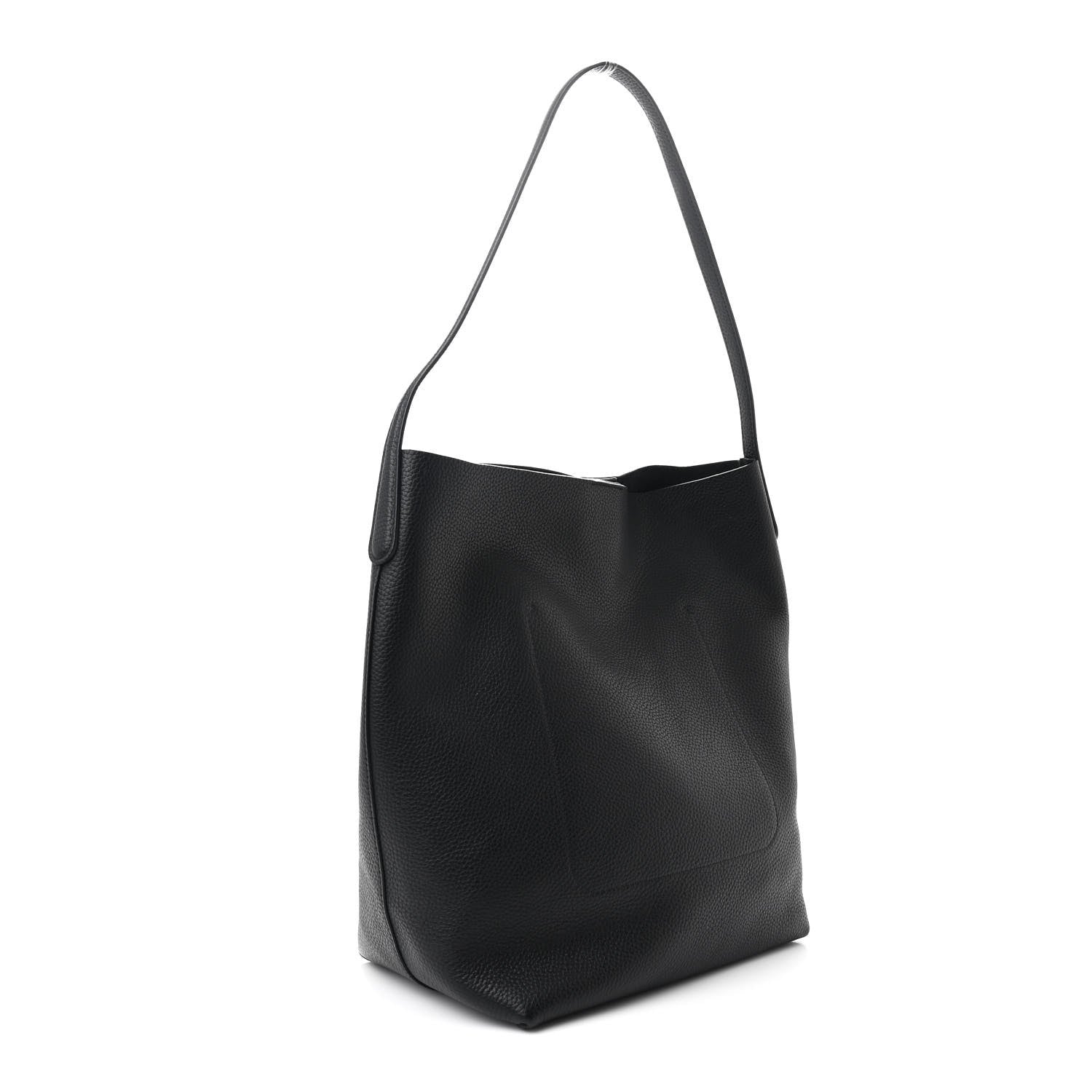 Mansur Gavriel Pebbled Calfskin Everyday Cabas Black 3 of 9