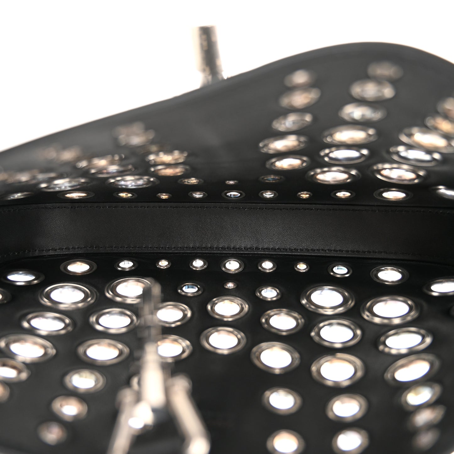 Calfskin Ha Ha Ha Jackie 1961 Eyelet Hobo Black