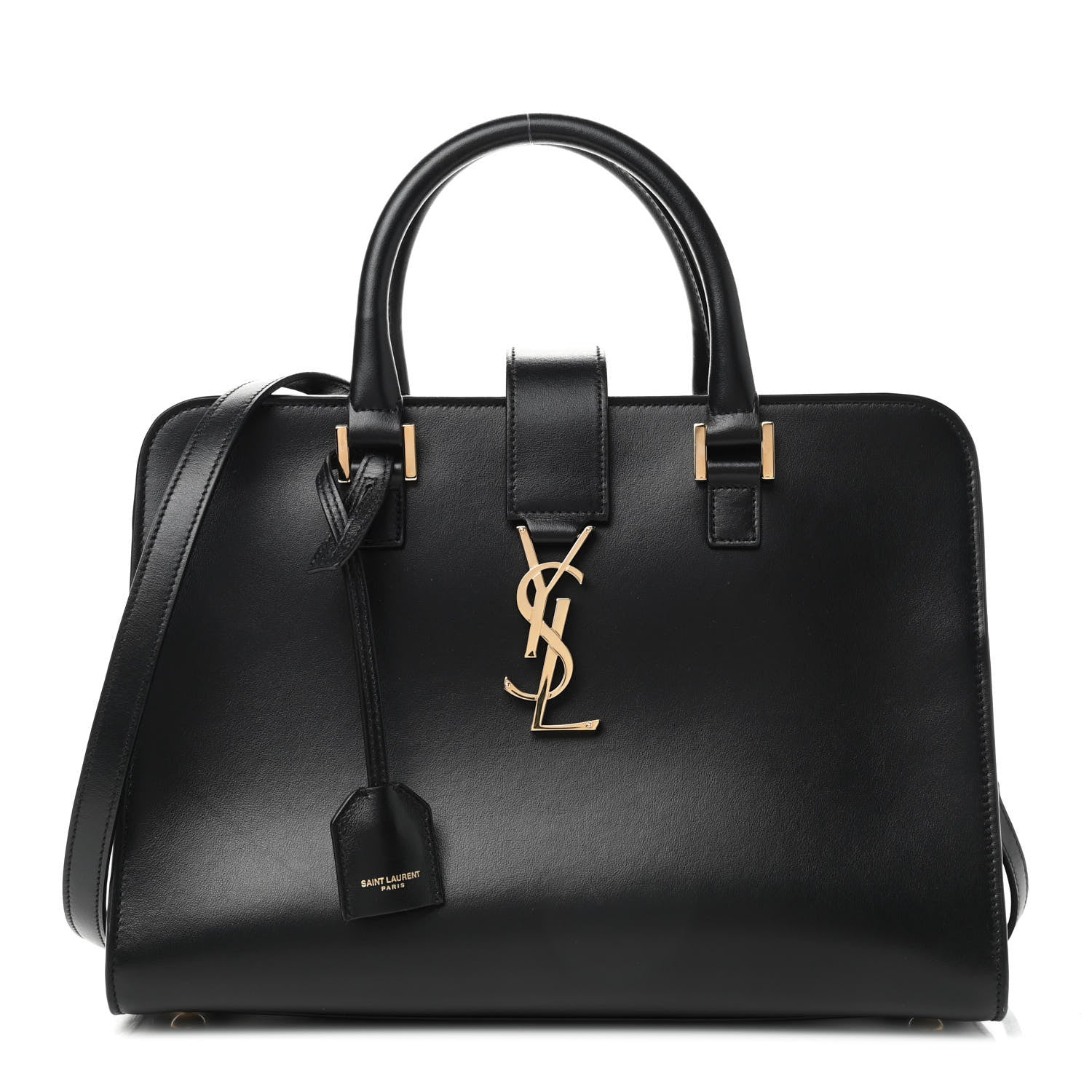 Saint Laurent Smooth Calfskin Small Monogram Cabas Black 1 of 8
