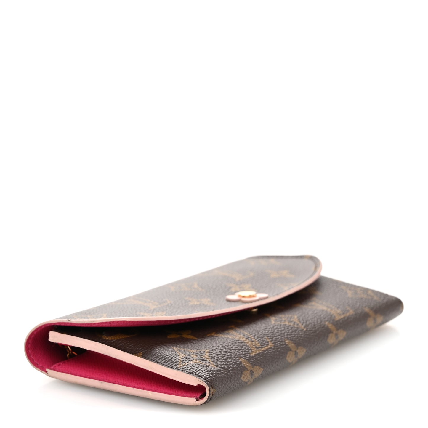 Monogram Bloom Flower Emilie Wallet Fuchsia