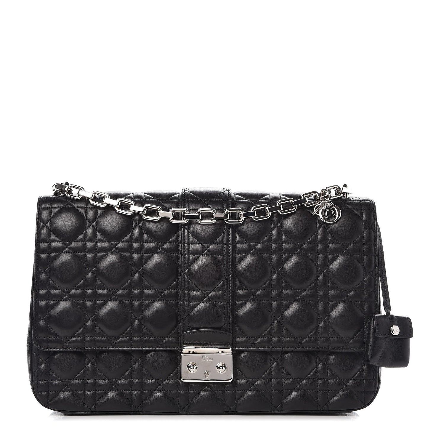 Lambskin Cannage Large Miss Dior Flap Black