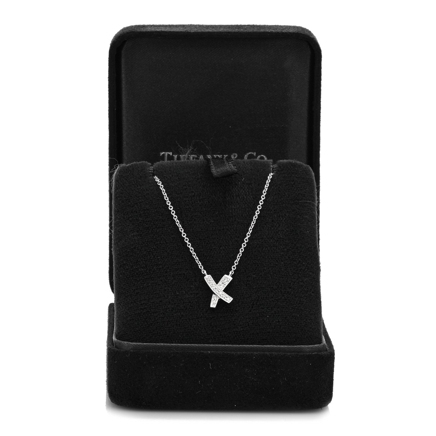 Tiffany Platinum Diamond Paloma Picasso Graffiti X Pendant Necklace 4 of 4