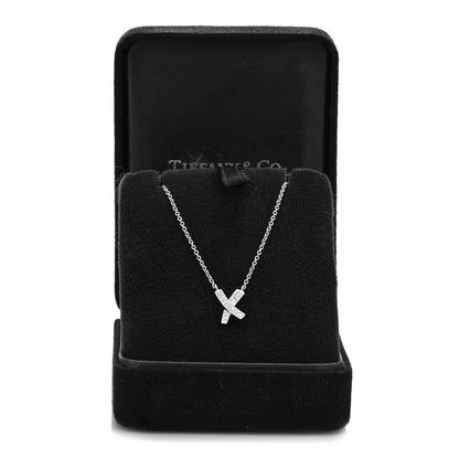 Tiffany Platinum Diamond Paloma Picasso Graffiti X Pendant Necklace 4 of 4