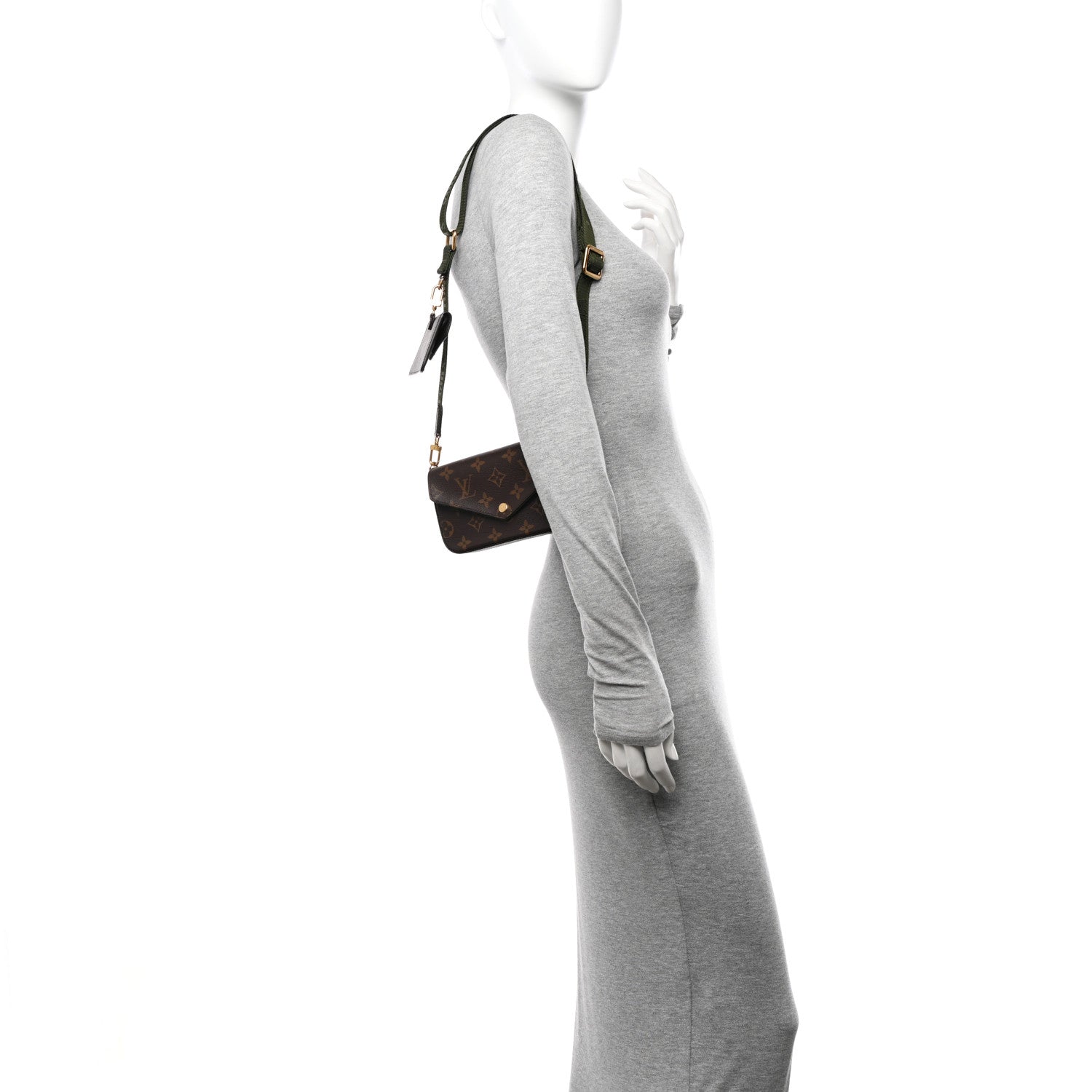 Louis Vuitton Monogram Felicie Strap & Go Kaki 2 of 12