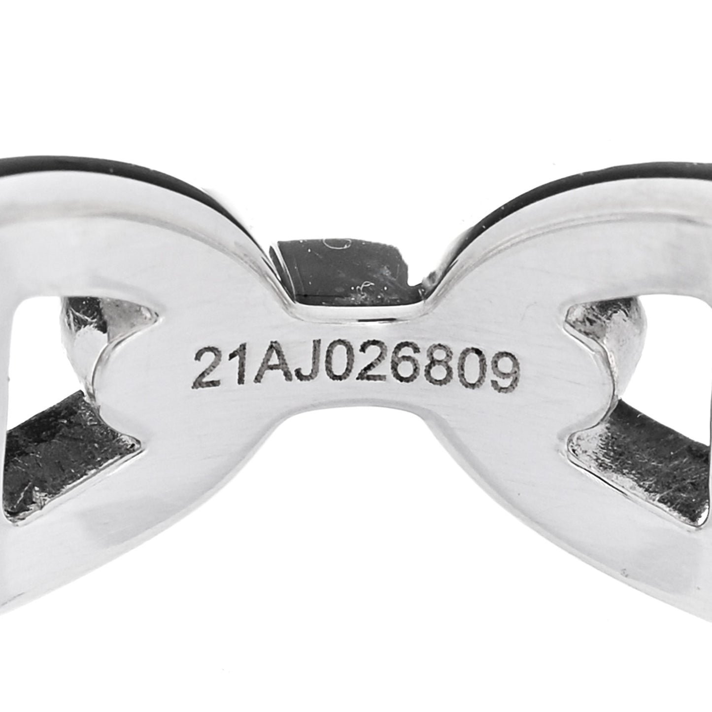 Sterling Silver PM Chaine d'Ancre Enchainee Band Ring 55 7.25