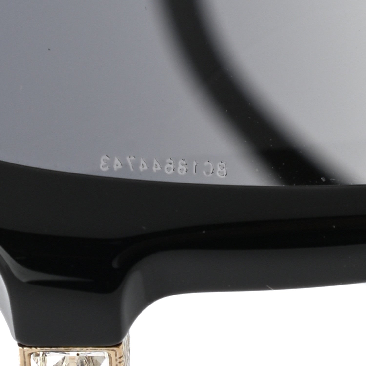 Chanel Crystal Baguette Polarized Square Sunglasses 5308-B Black 6 of 8