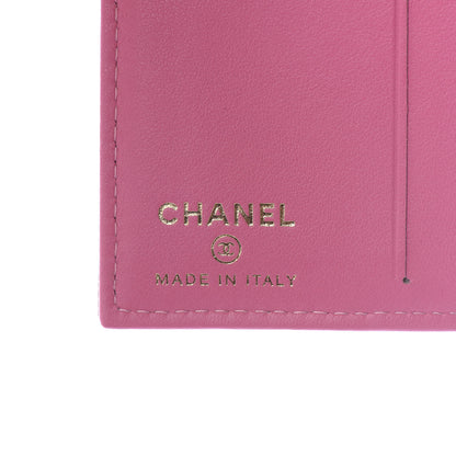 Chanel Caviar Quilted Card Holder Wallet Pink 4 of 5