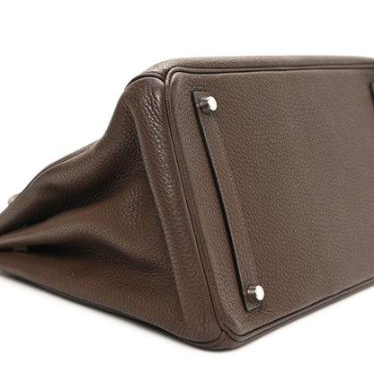 Hermes Taurillon Clemence Birkin 35 Cafe 9 of 12