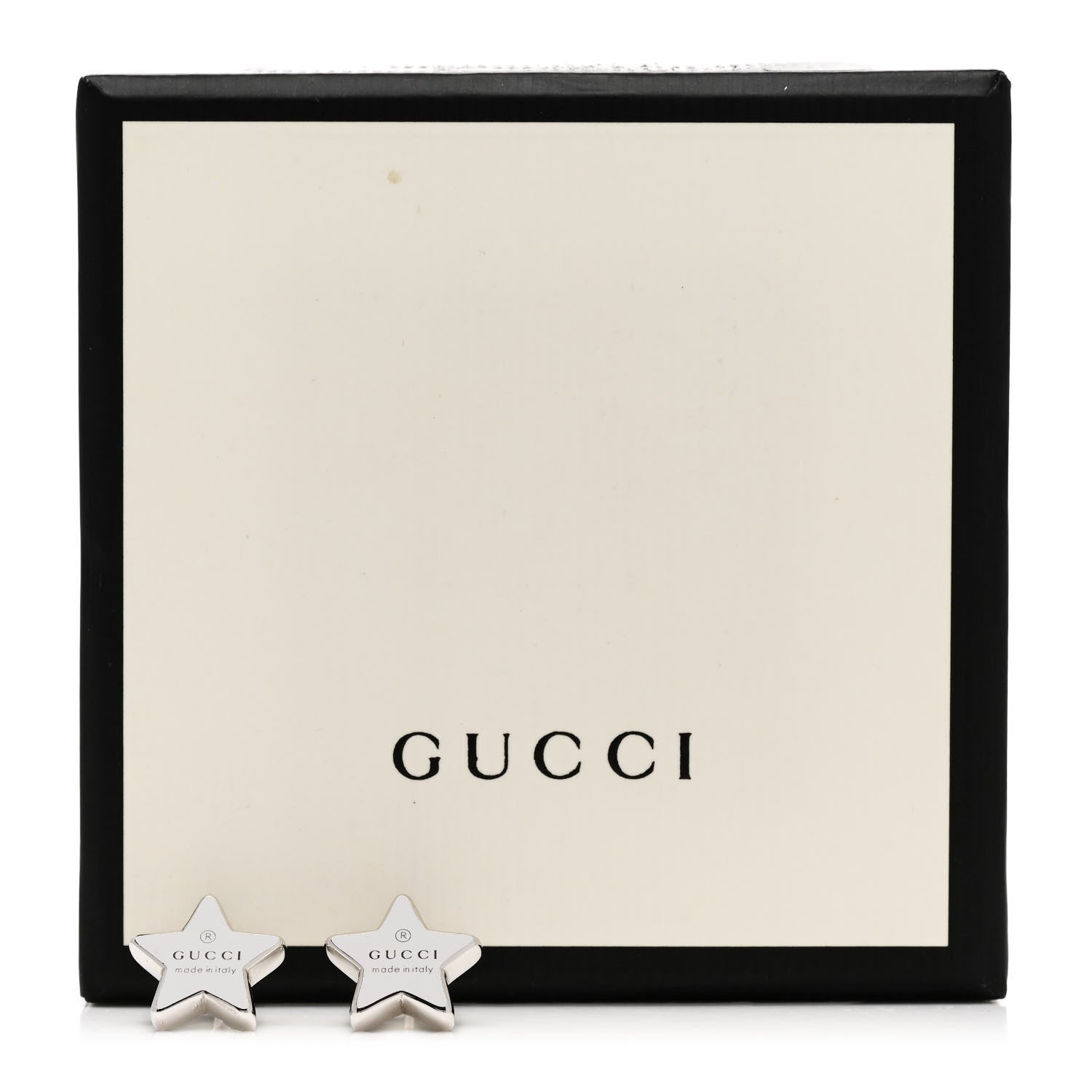 Gucci Sterling Silver Logo Star Earrings 5 of 5