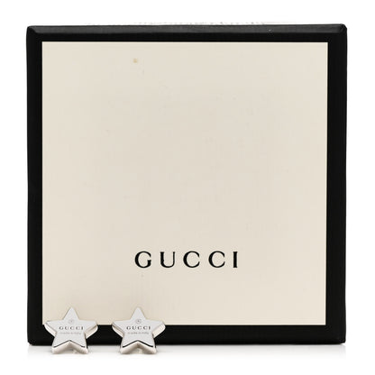 Gucci Sterling Silver Logo Star Earrings 5 of 5