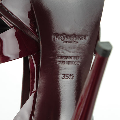 Saint Laurent Patent Tribute 105 Platform Sandals 35.5 Bourgogne 6 of 7