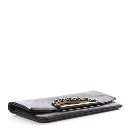 Chanel Grained Calfskin Small Chain Handle Clutch Black 3 of 9