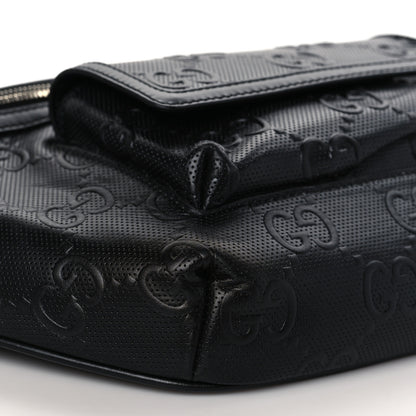 Gucci Calfskin GG Tennis Embossed Pocket Belt Bag Black 7 of 8